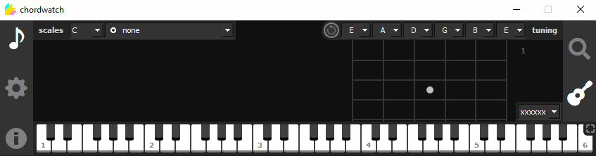 C major scale on Virtual Piano 