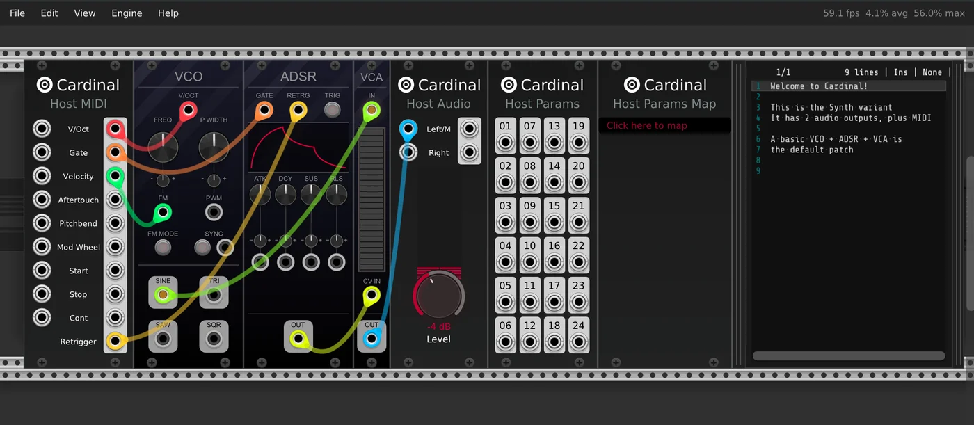 Screenshot: Cardinal Synth